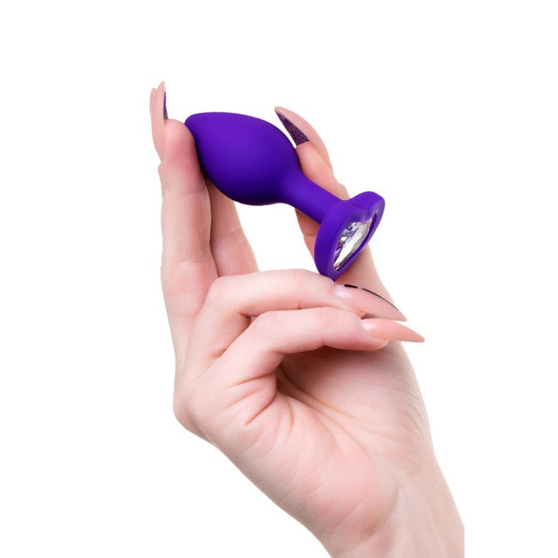 Korek analny ToDo Diamond Heart z kryształem-sercem, silikon medyczny, 7 cm - 6