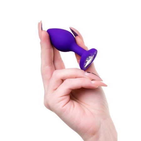 Korek analny ToDo Diamond Heart z kryształem-sercem, silikon medyczny, 7 cm - 6