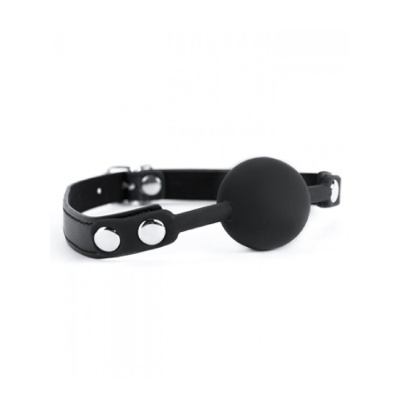 Black Silicone Ball Gag - 1 2