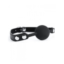Black Silicone Ball Gag - 2