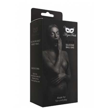 Black Silicone Ball Gag - 3