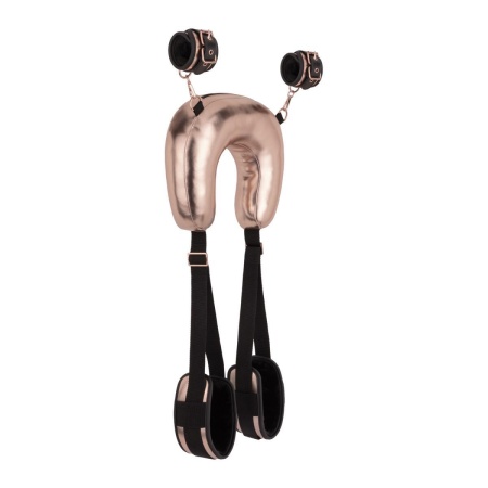 Rosy Gold Sling Restraint Set - regulowany zestaw do unieruchomienia nadgarstków i kostek z poduszką pod kark - 2