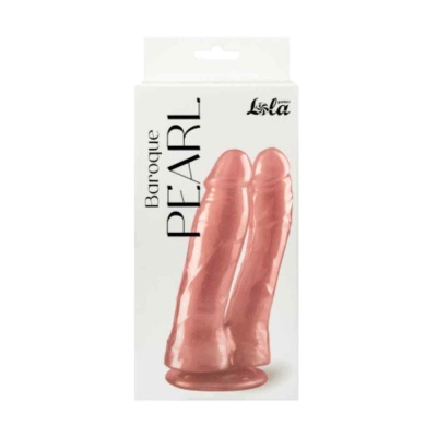 Double pearlescent dildo Baroque Pearl Pink - 1