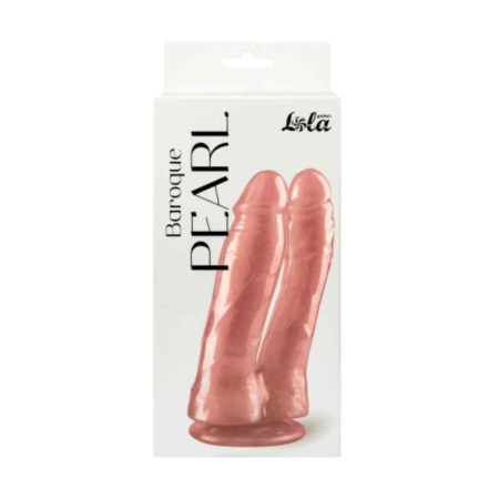 Double pearlescent dildo Baroque Pearl Pink - 1