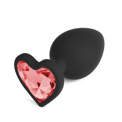Analny korek Cuore Regular z 4 wymiennymi kryształkami 8 cm - 1
