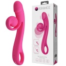 Wibrator Beau Snail Rabbit - Hot Pink z podwójnym silnikiem i elastyczną konstrukcją - 1