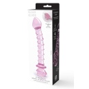 GLAZE GLASS ROSEBUD SPIRAL G-SPOT DILDO - 1