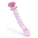 GLAZE GLASS ROSEBUD SPIRAL G-SPOT DILDO - 3