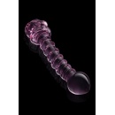 GLAZE GLASS ROSEBUD SPIRAL G-SPOT DILDO - 4