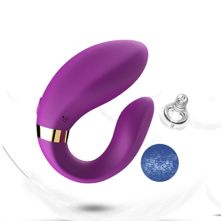 Wibrator dla par Crescent Purple (52-00030-1) - 9 trybów wibracji, pilot zdalnego sterowania, wodoodporny, 9,2 x 7,5 x 3,5 cm - 10