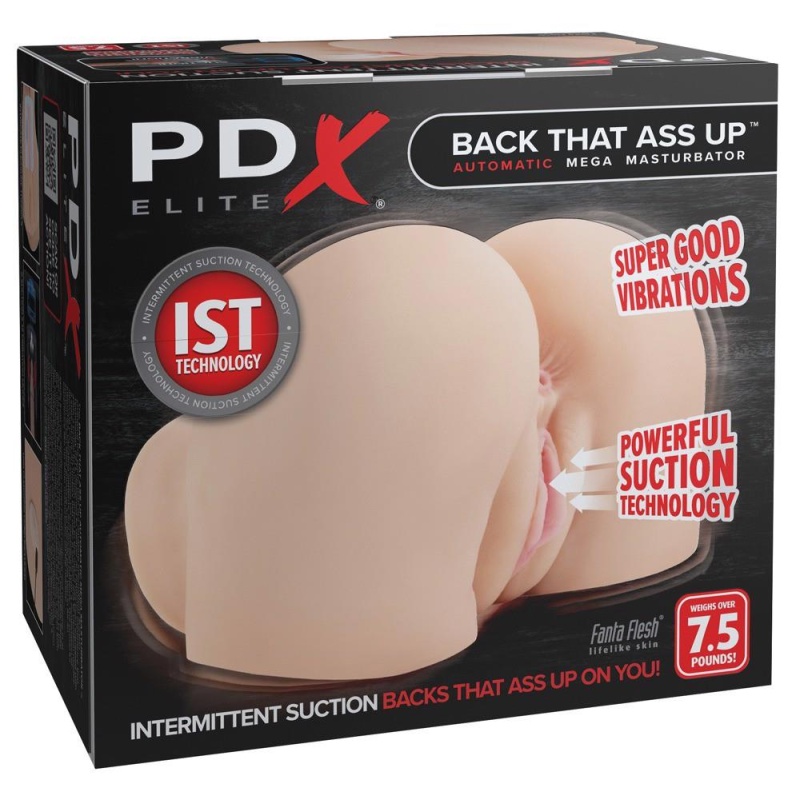 Masturbator automatyczny Back That Ass Up — tors z podwójnym silnikiem i funkcją przerywanego podciśnienia, 27,4 cm - 1