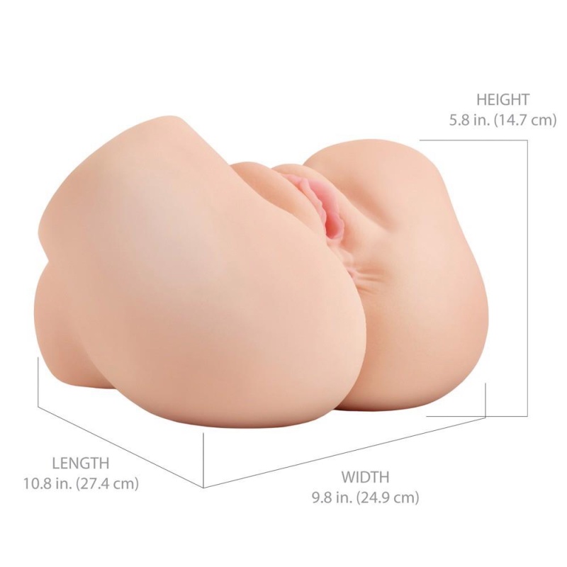 Masturbator automatyczny Back That Ass Up — tors z podwójnym silnikiem i funkcją przerywanego podciśnienia, 27,4 cm - 6