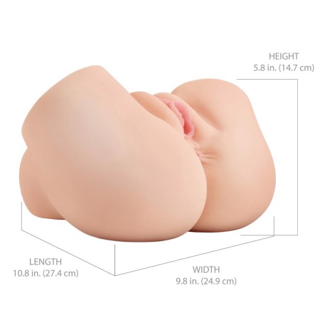 Masturbator automatyczny Back That Ass Up — tors z podwójnym silnikiem i funkcją przerywanego podciśnienia, 27,4 cm - 6