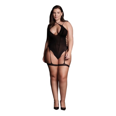 Metis XVI - Body with Garters and Crossed Neckline - Plus Size - 1