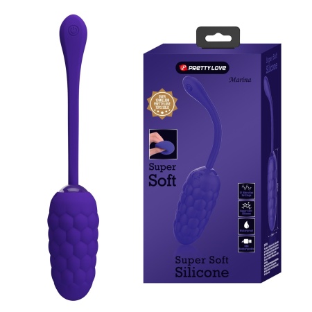 Jajko wibrujące Marina Egg Purple - 12 trybów wibracji, długość 17,5 cm - 2