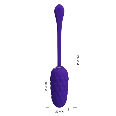 Jajko wibrujące Marina Egg Purple - 12 trybów wibracji, długość 17,5 cm - 10