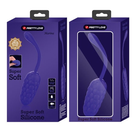 Jajko wibrujące Marina Egg Purple - 12 trybów wibracji, długość 17,5 cm - 13