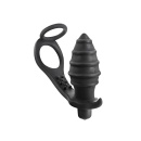 PROSTATE STIMULATOR COCKRING PLUG AP071 BLACK - 1