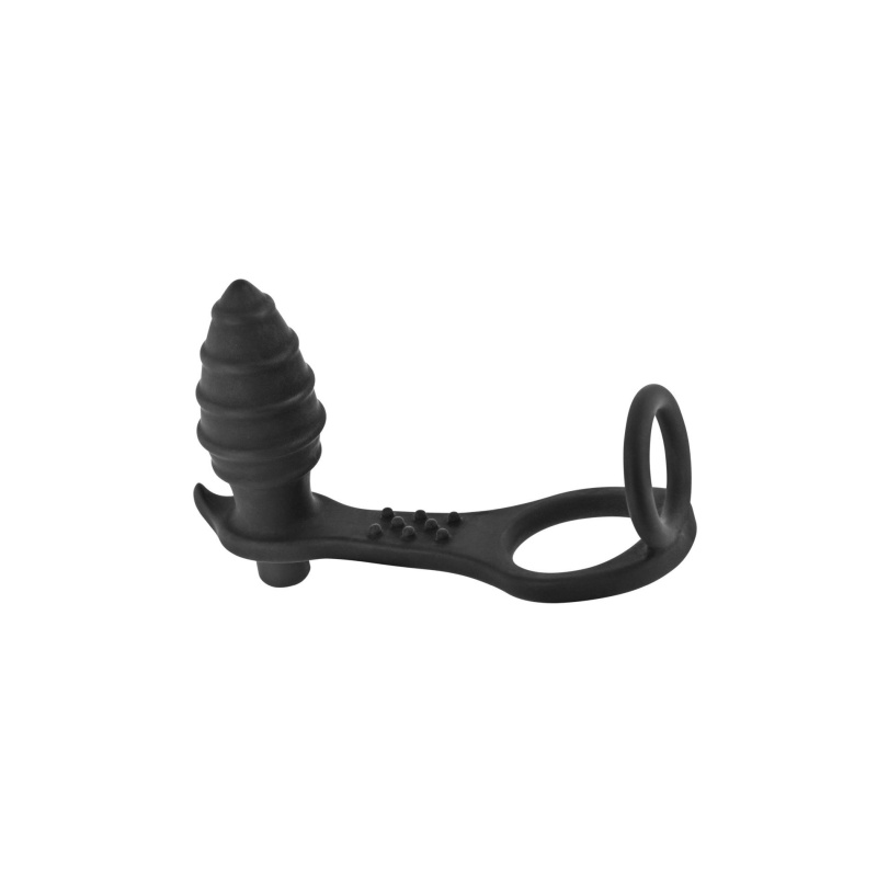 PROSTATE STIMULATOR COCKRING PLUG AP071 BLACK - 3