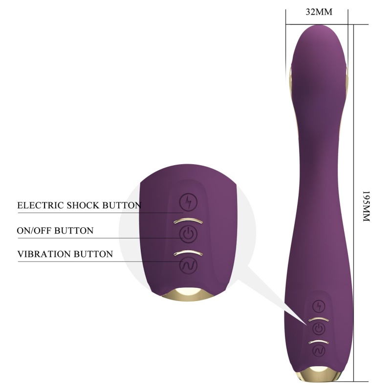 Wibrator Hector 20 cm z wibracjami i elektrostymulacją - 8