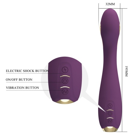 Wibrator Hector 20 cm z wibracjami i elektrostymulacją - 8