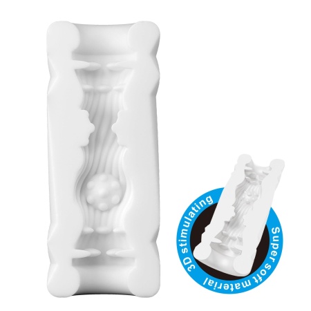 Masturbator Fine Lady - miękki TPR, kanał 3D, forma puszki - 4