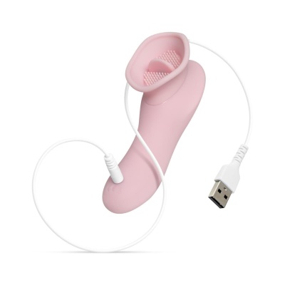 Clitoral Stimulator With Thong - Pink - 1 2