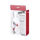 Anonymo handcuffs, PU leather, red, 27 cm - 2