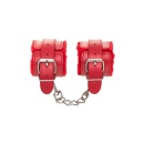Anonymo handcuffs, PU leather, red, 27 cm - 4