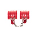 Anonymo handcuffs, PU leather, red, 27 cm - 5
