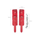 Anonymo handcuffs, PU leather, red, 27 cm - 7