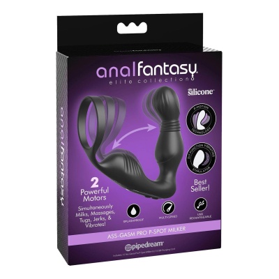 ANAL FANTASY ELITE ASS-GASM PRO P-SPOT MILKER BLACK - 1 2