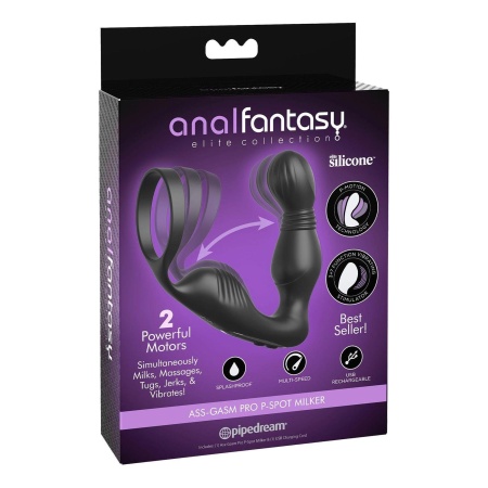 ANAL FANTASY ELITE ASS-GASM PRO P-SPOT MILKER BLACK - 2