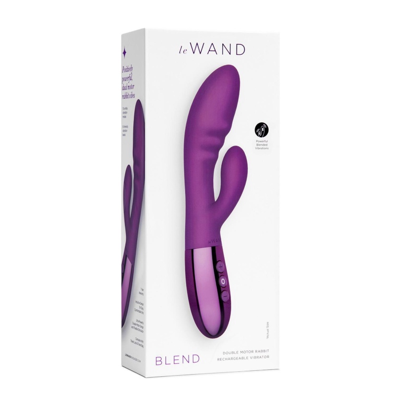 Wibrator typu rabbit Blend Cherry z podwójnym silnikiem i giętką szyjką, 20,2 cm - 1