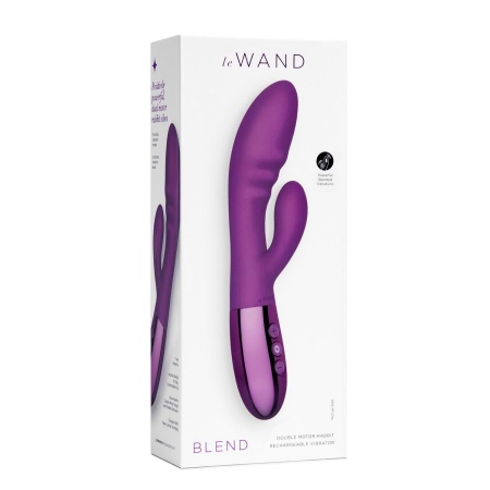 Wibrator typu rabbit Blend Cherry z podwójnym silnikiem i giętką szyjką, 20,2 cm - 1