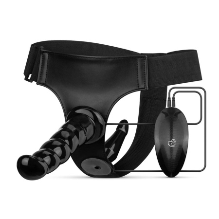 Fetish Collection - Vibrating Strap-On Set - Black - 1