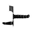 Wibrujący zestaw strap-on Fetish Collection z przewodowym pilotem, regulowaną uprzężą 66-76 cm i dildami 18/12,5 cm - 2