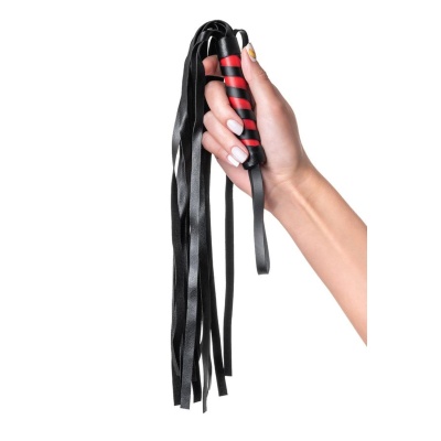 Anonymo flogger, PU leather, black, 45 cm - 1 2