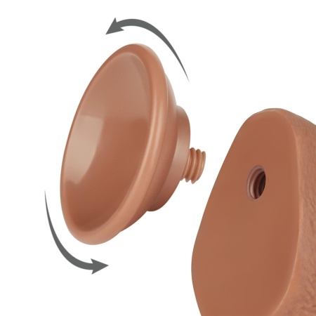 Dildo Sliding Skin Dual Layer Dong 19,5 cm brązowy - 7