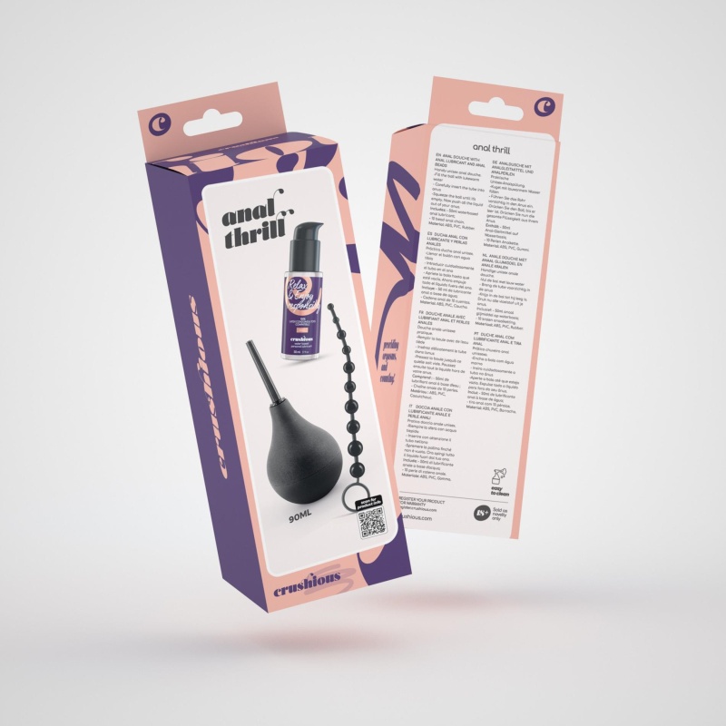 Zestaw Anal Thrill – gruszka analna 90 ml, lubrykant 50 ml, łańcuszek 33 cm - 9