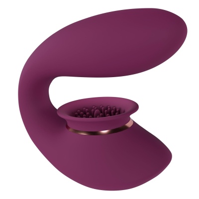 Twitch 3 - Rechargeable Vibrator & Suction - Silicone - 10 Speed - Burgundy - 1