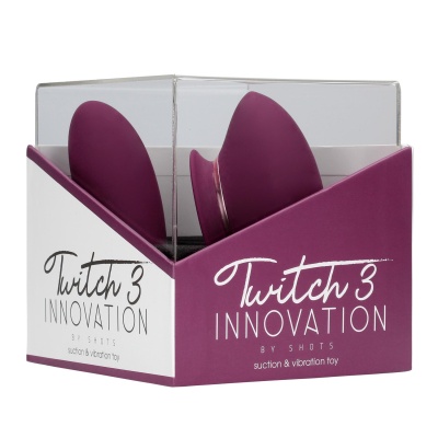 Twitch 3 - Rechargeable Vibrator & Suction - Silicone - 10 Speed - Burgundy - 1 2