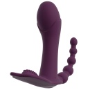 Wibrujące majteczki Ariva z potrójną stymulacją - 3 silniki, 10 trybów, 11,7 cm - 4