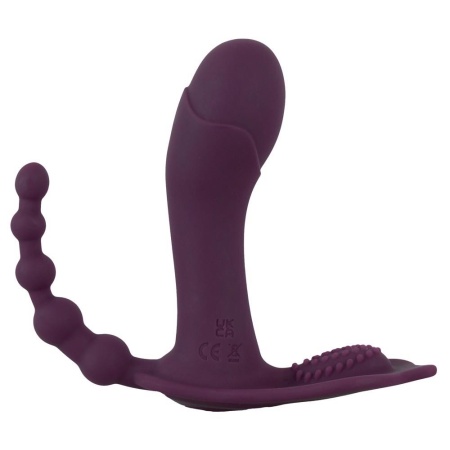 Wibrujące majteczki Ariva z potrójną stymulacją - 3 silniki, 10 trybów, 11,7 cm - 6