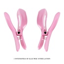 Zaciski na sutki Surprise Box Pink z elektrostymulacją i wibracjami - 11,5 cm - 4