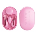 Zaciski na sutki Surprise Box Pink z elektrostymulacją i wibracjami - 11,5 cm - 5