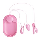 Zaciski na sutki Surprise Box Pink z elektrostymulacją i wibracjami - 11,5 cm - 7