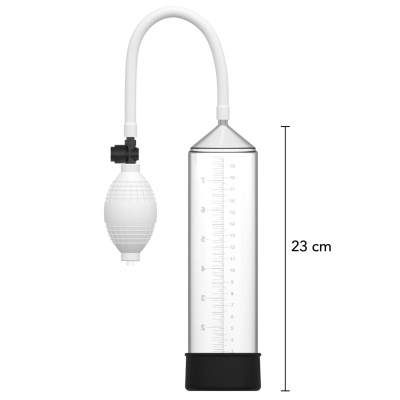 Pompa próżniowa do penisa Starter Penis Pump z ręczną pompką i przezroczystym cylindrem 23 cm - 1