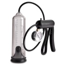 Pompa penisowa PW Pro-Gauge Power Pump Clear z rękojeścią nożycową, manometrem i zaworem ciśnieniowym, długość całkowita 21,6 cm - 2