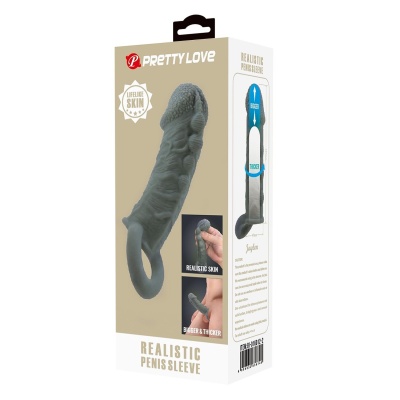 Nakładka na penisa Jaylen TPR z wypustkami, 18 cm - 1